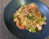 さばの水煮缶と塩昆布の和風冷製パスタ作り方16写真