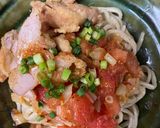 賄い!冷やし沖縄そば!ピリ辛トマトだれ!作り方7写真