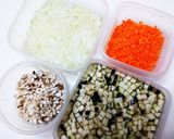 ナスのキーマカレーと夏野菜のスタミナ丼作り方1写真