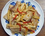 豚肉と筍（はちく）の生姜焼き作り方5写真