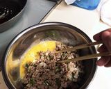 ひき肉と卵の三角バーグ作り方4写真