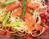 サーモンとアスパラトマトの冷製パスタ作り方5写真