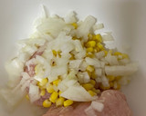 とうもろこし入り！鶏つくね照り焼き風作り方1写真