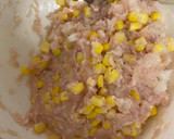 とうもろこし入り！鶏つくね照り焼き風作り方2写真
