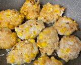 とうもろこし入り!鶏つくね照り焼き風作り方4写真