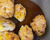 とうもろこし入り!鶏つくね照り焼き風作り方6写真
