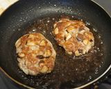 お弁当にも♪ゴロッと椎茸の甘酢ハンバーグ作り方5写真