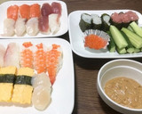 手巻き寿司のネタでお寿司と味噌だれ胡瓜作り方7写真