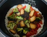 炊飯器でタンドリーチキンのパエリア風作り方4写真