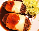 腸活れんこんハンバーグチーズ乗せ作り方7写真