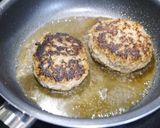 簡単！ミニチーズハンバーグ+オートミール作り方5写真