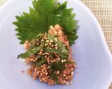 爽やか(♡˙︶˙♡)青じそ納豆〜♫作り方6写真