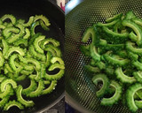 ゴーヤと油揚げの卵炒め作り方1写真