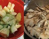 鯖と狩留家茄子と舞茸のトマト煮作り方1写真