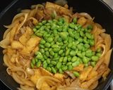 豚バラ肉と油揚げと玉ねぎのXO醤炒め作り方5写真