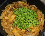 豚バラ肉と油揚げと玉ねぎのXO醤炒め作り方5写真