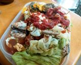 時短!!ステーキ肉のキャベツ巻 鯖トマト作り方1写真