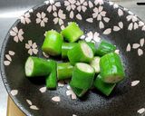オクラの梅カツオ和え作り方1写真