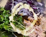 ツナと赤玉ねぎのとうふそうめん風作り方4写真