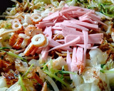 焼きそばも魚肉ソーセージ！片目？乗せ！作り方7写真