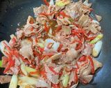 賄い！豚バラの紅生姜焼き高菜チャーハン作り方3写真