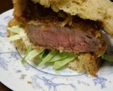 牛腿ブロックで厚切牛かつ作り方4写真