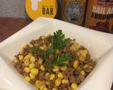 簡単つまみ!とうもろこしとひき肉の炒め物作り方4写真