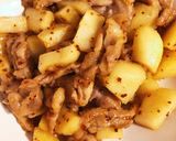 豚こまとポテトのハニーマスタード炒め作り方6写真
