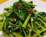 調味料3つだけ！ シンプルな 空芯菜炒め作り方6写真