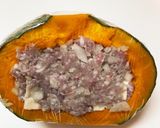かぼちゃのチーズひき肉詰め作り方4写真
