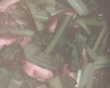 小松菜と豚肉の煮びたし作り方2写真