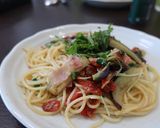 トマトと茄子とベーコンのパスタ作り方6写真