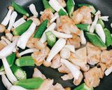 オクラと鶏肉のさっぱりぽん酢炒め作り方4写真