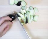 ポン酢で茄子とピーマンのレンジ蒸し作り方1写真