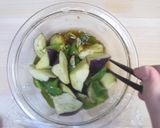 ポン酢で茄子とピーマンのレンジ蒸し作り方6写真