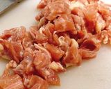 イタドリと鶏の炒め煮作り方1写真