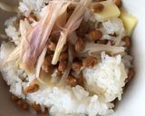 納豆とミョウガの酢漬けのご飯作り方3写真