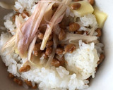 納豆とミョウガの酢漬けのご飯作り方3写真