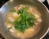 豚肉と蕪とセリの味噌汁♡作り方6写真