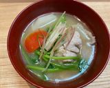 豚肉と蕪とセリの味噌汁♡作り方10写真