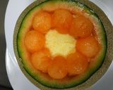 まんまる　まるごとメロンケーキ作り方4写真