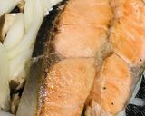 鮭切り身＆玉ネギのいっしょ焼き作り方3写真