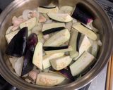 簡単！茄子と鶏肉の卵とじ素麺作り方4写真