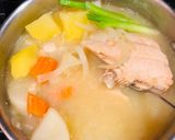 栄養療法 野菜と鮭のmiso soup♡作り方4写真