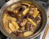 簡単！茄子と鶏肉の卵とじ素麺作り方5写真