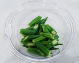酸っぱくて美味しい♪オクラの梅干し和え☆作り方4写真