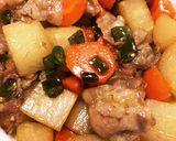 豚バラ大根にんじんの青唐辛子入り甘辛煮作り方4写真