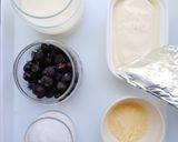 さっぱりブルーベリーレアチーズケーキ作り方1写真