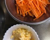 にんじんと卵の胡麻味噌炒め作り方2写真