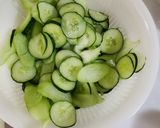 はす芋(茎)ときゅうりの酢の物作り方2写真